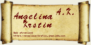 Angelina Krstin vizit kartica